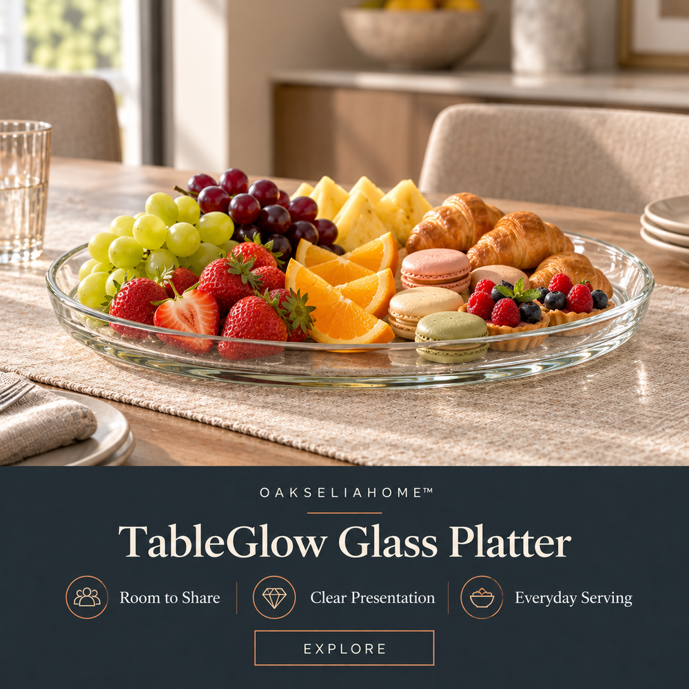 TableGlow Glass Serving Platter