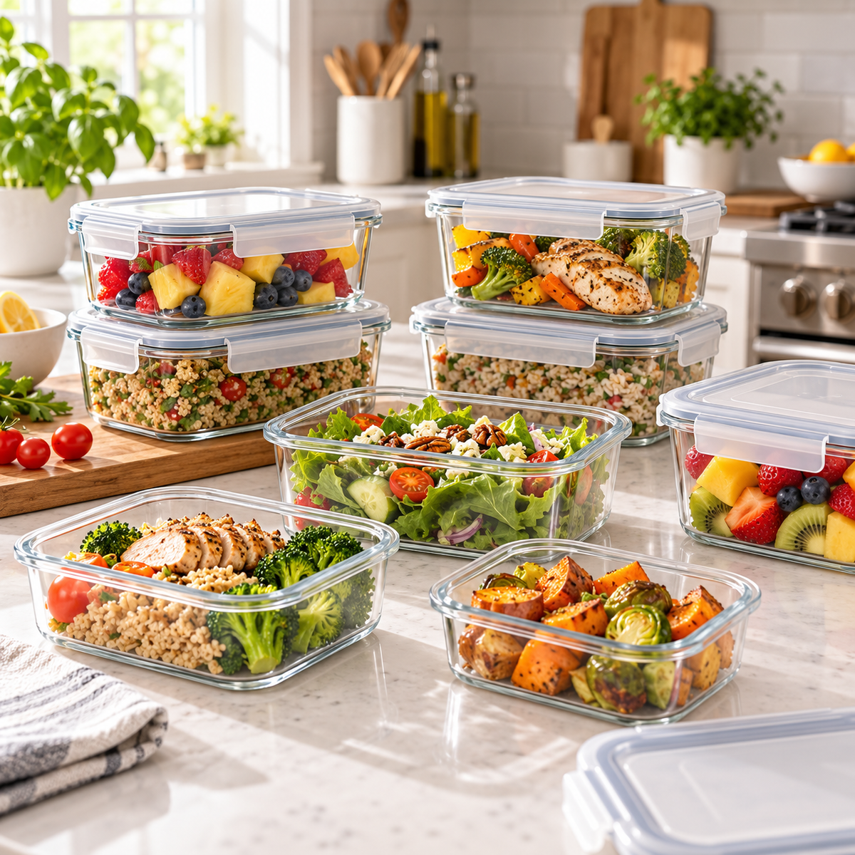 OAKSELIAHOME™ ClearNest Rectangular Glass Storage Set