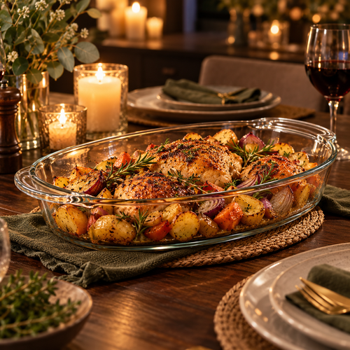 OAKSELIAHOME™ HearthView Oval Glass Baking Dish