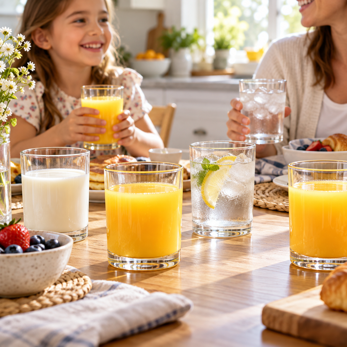 OAKSELIAHOME™ LumaSip Everyday Glass Tumbler Set