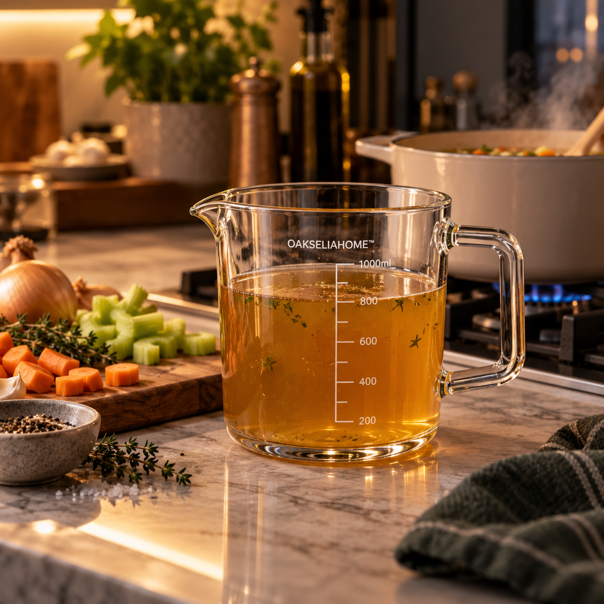 OAKSELIAHOME™ MeasureEase Glass Measuring Jug