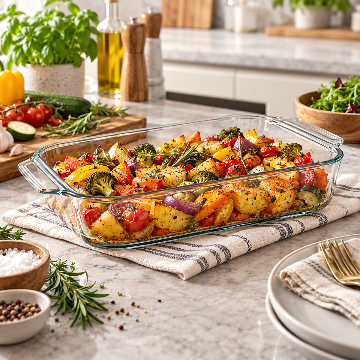 OAKSELIAHOME™ OvenFrame Rectangular Glass Baking Dish