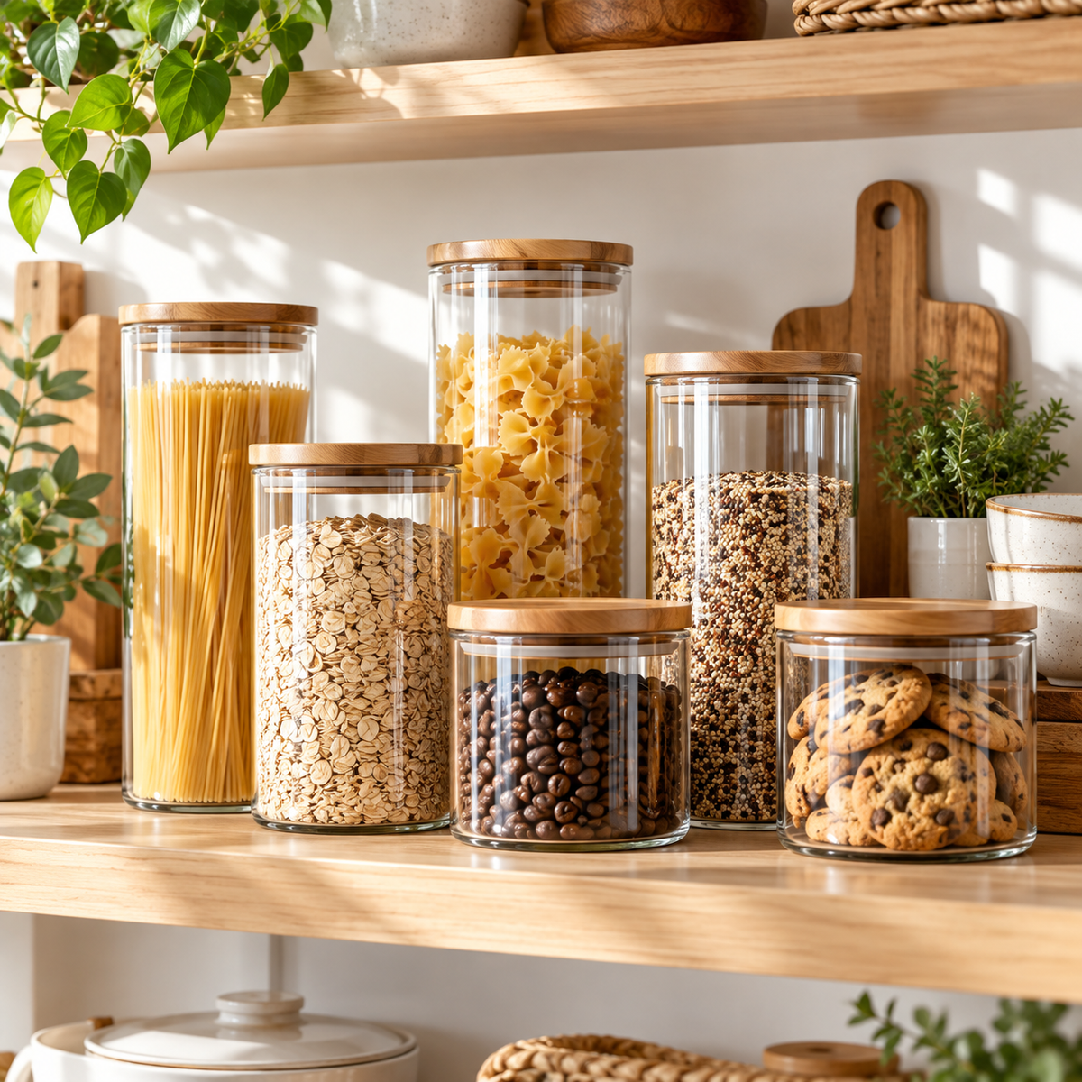 OAKSELIAHOME™ PantryLine Glass Canister Set