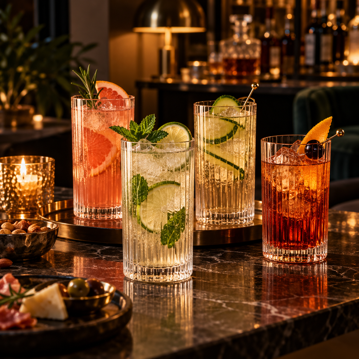 OAKSELIAHOME™ RidgeLine Highball Glass Set
