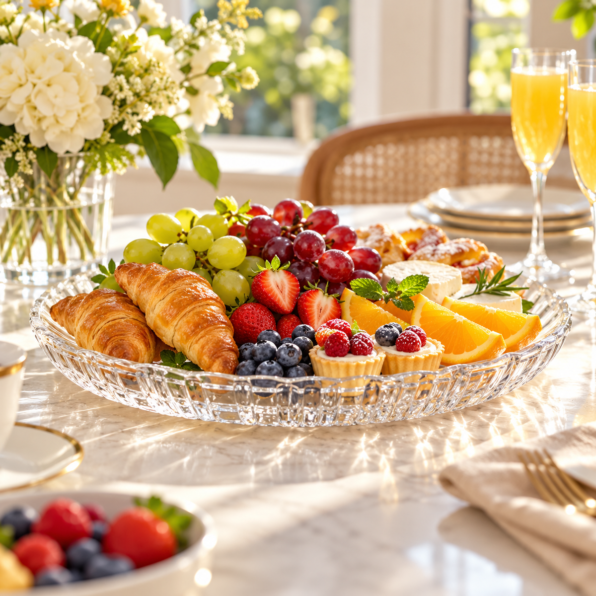 OAKSELIAHOME™ TableGlow Glass Serving Platter